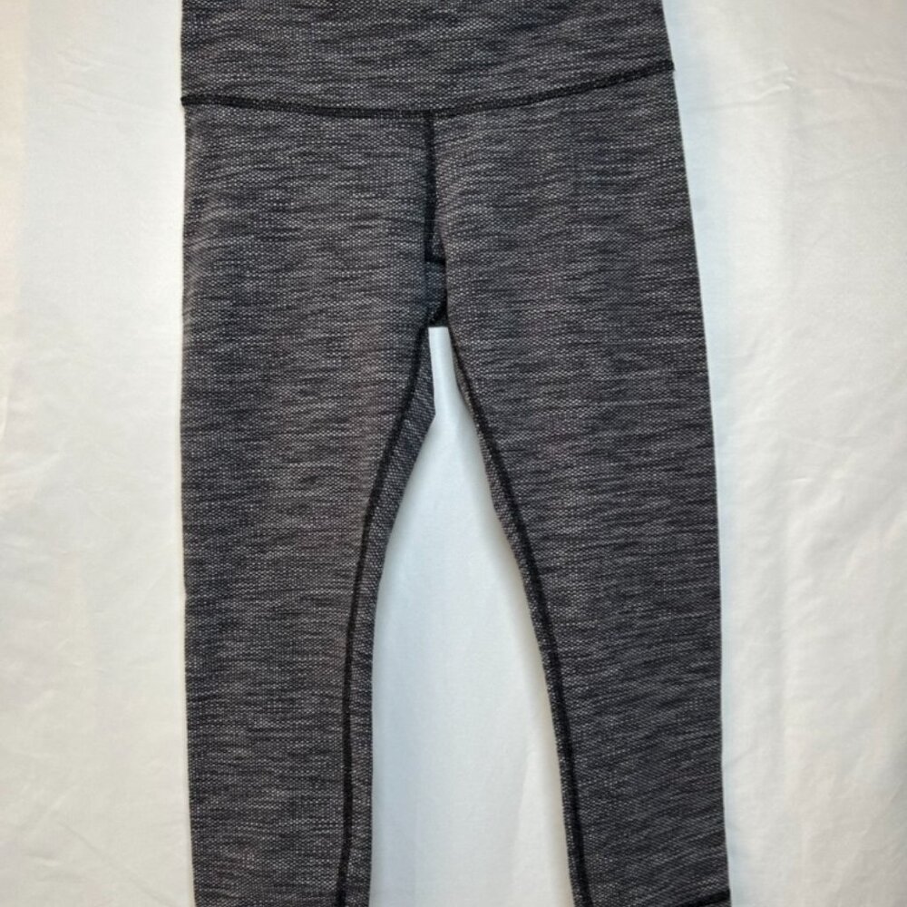 lululemon athletica‎  Wunder Under Pant (Hi-Rise) Coco Pique Black White